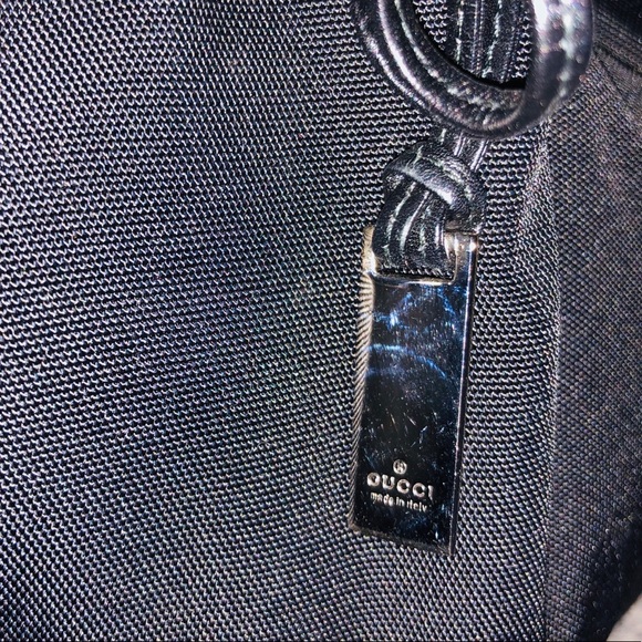 GUCCI Leather & Canvas Shoulder Purse Draw String * - Picture 4 of 8